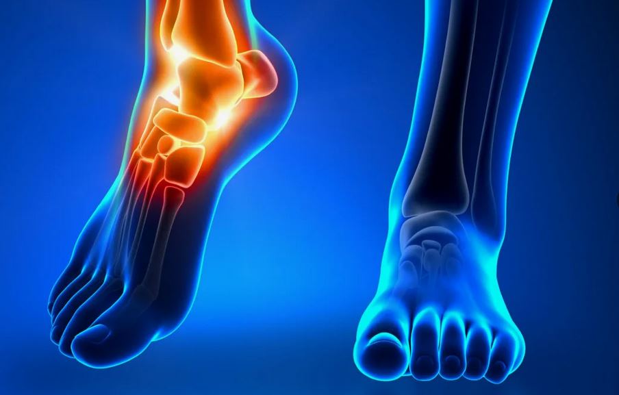 feet pain red